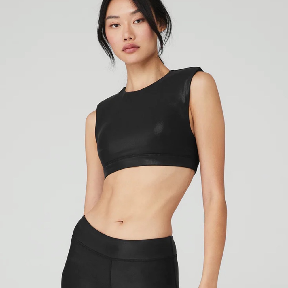 (NEW SET) Alo SUPER SHINE LOW-RISE BOOTCUT LEGGING & FLASH BRA *sold as set* Med